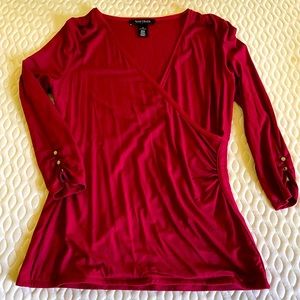 WHBM red cotton blouse
